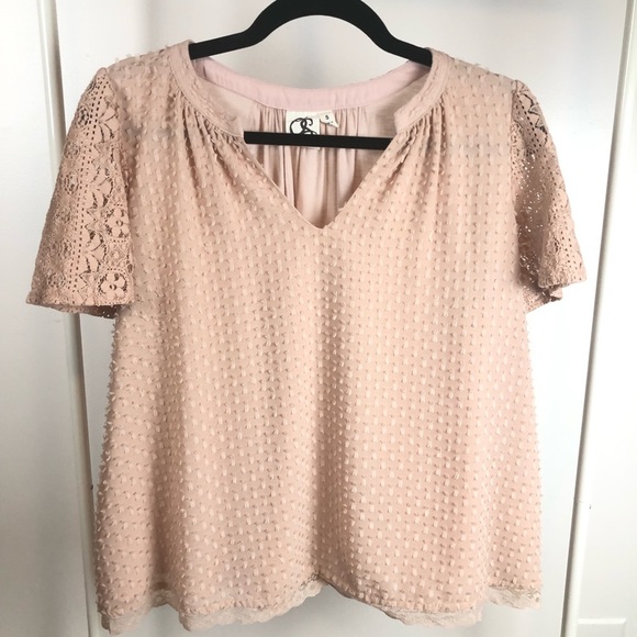 Anthropologie One September Cora Clip dot blouse S - Picture 5 of 17